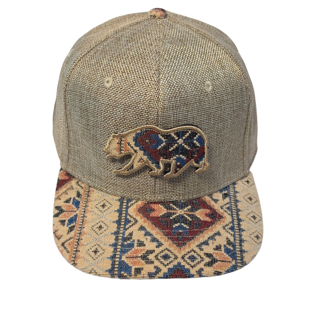 Grassroots California Hemp Fitted 7 1/4 Southwestern Bear Patch Hat Limited